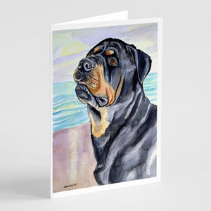 Rottweiler Greeting Cards And Envelopes Pack Of 8