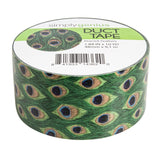 Simply Genius Art & Craft Duct Tape - 1.88 in x 10 Yd, 1 Roll, Peacock Feathers - Colored Duct Tape for Scrapbooking, DIY & Repa