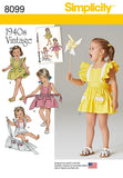 Simplicity 8099 Vintage Toddler Romper and Skirt Sewing Pattern, Sizes 1/24