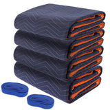 YMTLJHDSY 4 Moving Blankets 72x80in with 2 Elastic Rubber Band (196in Extendable to 400in) - Durable Quilted Moving Blanket-Heav