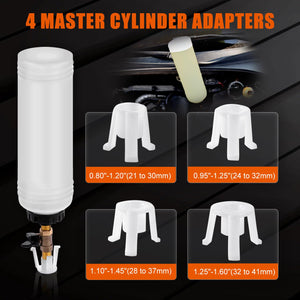 JIFETOR Pneumatic Vacuum Brake and Clutch Fluid Bleeder Tool Kit, Car Truck Motorcycle Brake Oil Change Set with Extractor and R