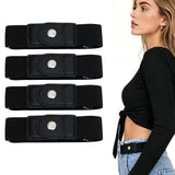 Godsdwares 4Pcs No Buckle Belt For Men, Buckle Less Belt For Men, Elastic Belt For Men Adjustable Stretch Waistband For Work, Ca
