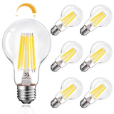 Energetic Dimmable A19 LED Edison Light Bulb, 12W Equivalent 100W, 1600LM High Brightness, 5000K Daylight, Clear Antique LED Fil