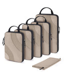 Bagsmart Compression Packing Cubes For Travel, Brown, Set Of 6