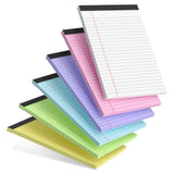 AILZFEI 6pcs Small Note Pads 5x8 Notebook Colored Legal Pads Paper College Ruled Notepad Writing Pads 5 x 8 Perforated Narrow Ru