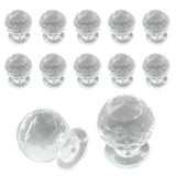 Kemcatui 12Pcs Acrylic Mini Knobs, Round Tiny Drawer Knobs Clear Small Knobs for Jewelry Box, Gift Case and Makeup Box(Top Diame