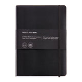 Miquelrius Flexible Leather Handmade Journal, Large, Black, Grid 5mm Paper Pages, Soft Bound Journal,A5 5.75inch x 8.25inch, 300 sheet