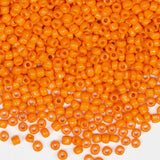 3mm Orange Seed Beads for Jewelry Making 200 Grams About 6500pcs,8/0 Glass Craft Beads for Making Earrings, Bracelets, Pendants,