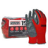GREASE MONKEY Nitrile Coated Work Gloves 15 Pairs Size Large