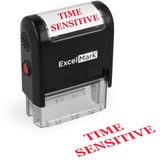 ExcelMark TIME Sensitive Self Inking Rubber Stamp - Red Ink (A1539)