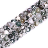 GEM-Inside Natural 10mm Round Green Moss Tree Agate Stone Beads for Jewelry Making Strand 15