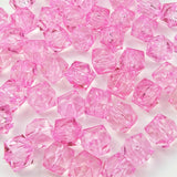 100pcs 12mm Acrylic Cube Beads - Square Faceted With Hole - Plastic Spacer for Bracelets, Necklace, Earring Making Supplies (Pin