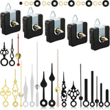 5 Pieces Silence Quartz DIY Wall Clock Movement Mechanism with 7 Different Pairs of Short Hands Battery Operated Clock Motor Kit