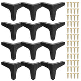 12 Pieces Metal Furniture Legs Modern Style Triangle Dresser Legs Sofa Feet DIY Replacement Legs for Chairs Table Cabinet Cupboa