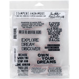 Stampers Anonymous Tim Holtz Cling Stamps 7X8.5, Life Quotes