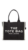 Marc Jacobs Womens The Jacquard Large Tote Bag, Black, One Size