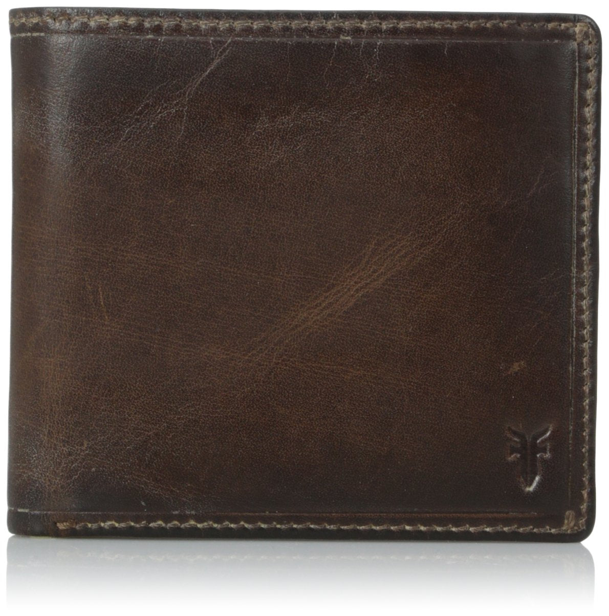 Frye mens Logan Antique Pull Up Billfold Leather wallets, Dark Brown, One Size US