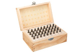 HimaPro Letter and Number Stamp Set 36pcs 40Cr Alloy Steel Metal Stamp Number & Letter Punch Set in a Wooden case (3mm 1/8 Inch)