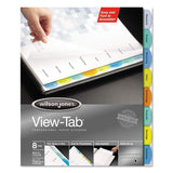 Wilson Jones 55965 View Tab Paper Dividers, 8Tab, 81/2Inch x11Inch, Multi