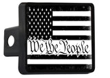 Rogue River Tactical USA American Flag Trailer Hitch Cover Plug US Patriotic Vintage Rustic Flag Constitution We The People