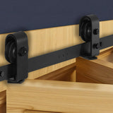 VEVOR 40 Bi-Folding Sliding Barn Door Hardware Track Kit, Bifold Sliding Door Hardware, Slide Smoothly Quietly, Heavy Duty, Easy
