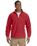 Harriton Mens 8 oz. FullZip Fleece XS RED