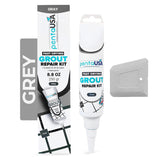 PentaUSA Tile Grout Repair Kit - Grey Filler, Triple Protection, Fast Drying Formula Restores and Renews Lines With Float (Grey,