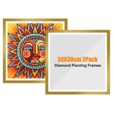GHHKUD Upgraded 2Pack Diamond Painting Frames, Frames for 30x30cm Diamond Painting Canvas, Magnetic Diamond Art Frame Self-Adhes
