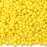 NUKAYAI 1000Pcs Yellow Pony Beads Crafts 6x9mm Bulk Plastic Beads Hair Braids Clay Perler Pony Kandi Bead for Keychain Necklace 
