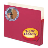 Smead 73221 1 3/4Inch Exp Colored File Pocket Straight Tab Letter Red