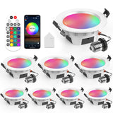 Vanance Smart Recessed Lighting 3 Inch, Dimmable, Tunable 2700K~6500K, CRI80+, RGB Color Changing LED Downlight Compatible with 
