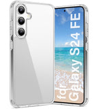 Vakoo Case for Samsung Galaxy S24 FE | Clear Anti-Yellowing, Hard Back, Military-Grade Drop Protection, Supports Wireless Chargi