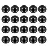 HARFINGTON 20pcs Beads 8mm Stainless Steel 4mm Hole Dia Bead for DIY Crafts, Black