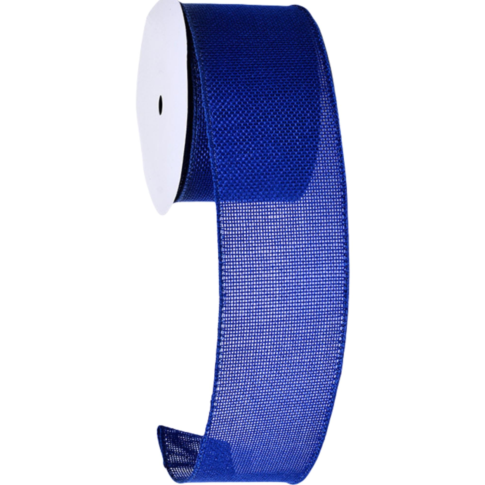 Meseey Royal Blue Burlap Wired Edge Ribbon - 2.5 Inch x 10 Yards Rustic Jute Ribbon for Wedding Decor, Christmas Crafts, DIY Gif