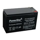 PowerStar 12v 9Ah Sealed Lead Acid (SLA) Battery F2 Terminals for Alarms, Backup Systems, UPS