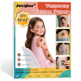 Printable Temporary Tattoo Paper for INKJET Printer, Custom Tattoo Sticker 8.5X11, DIY Personalized Long-lasting Clear Transfer 