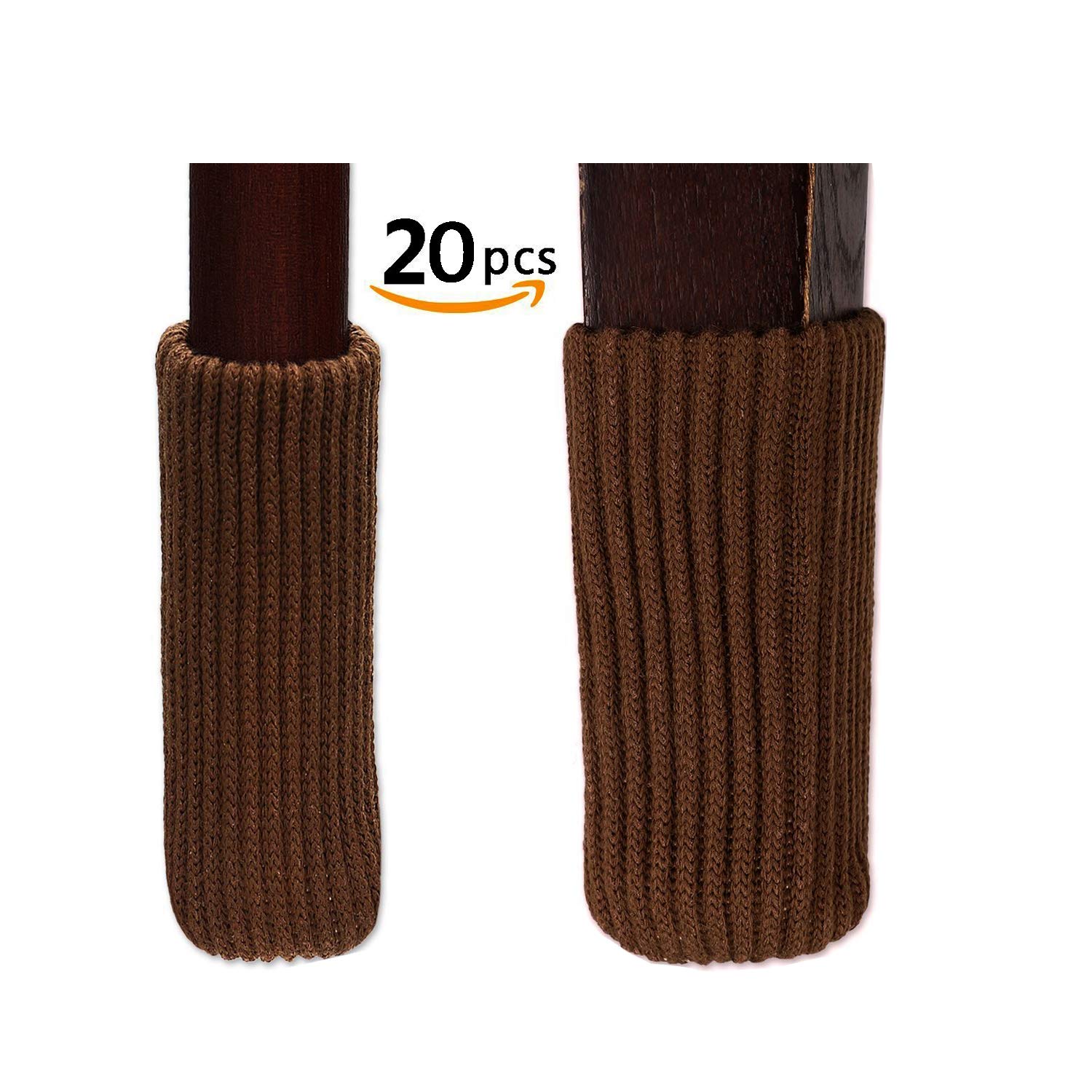 TEKEFT 20 pcs Knitting Wool Furniture Socks Chair Leg Socks Furniture Sliders That Protect Hardwood Floors from Scratches Socks