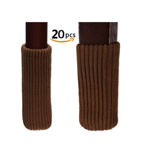 TEKEFT 20 pcs Knitting Wool Furniture Socks Chair Leg Socks Furniture Sliders That Protect Hardwood Floors from Scratches Socks
