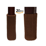 TEKEFT 20 pcs Knitting Wool Furniture Socks Chair Leg Socks Furniture Sliders That Protect Hardwood Floors from Scratches Socks