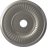 Ekena Millwork 22OD x 3 1/2ID x 1P Berkshire Thermoformed PVC Ceiling Medallion (Fits Canopies up to 10 1/8), Aged Dark Steel