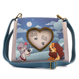 Loungefly X Lady And The Tramp Heart Paw Prints Crossbody Purse