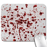 knseva Horror Halloween Themed Print Mouse Pad, Splashes of Blood Grunge Style Bloodstain Horror Scary Zombie Mouse Pads