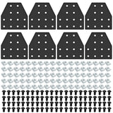 Seekliny 8pcs 2040 Corner Bracket T Shaped 12-Hole, 2040 Connector, 2040 Accessories for 2040 Extrusion Hardware Black