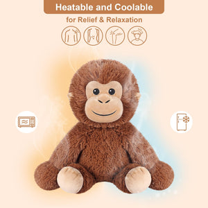 Suzzipals Monkey Stuffed Animals, Microwavable Stuffed Animals Lavender Scented, Monkey Plush Heating Pads for Cramps & Pain rel