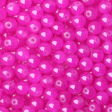 NUKAYAI 500Pcs Pink Red Glass Beads Kit for Jewelry Making, 8mm Round Crystal Beads for Bracelet Necklaces Kit Earring DIY Craft