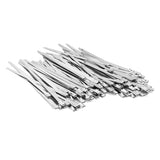 100PCS 3.9 inch 304 Stainless Steel Zip Ties Metal Zip Ties Heavy Duty Locking Cable ties Strap for Exhaust Wrap, Garage, Outdoo