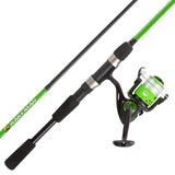 Fishing Rod and Reel Combo - 6ft 2-Piece Breakline Series Spin Cast Spinning Reel and Fiberglass Collapsible Fishing Pole with E