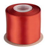3 Inch Double Faced Satin Ribbon Rust Solid Polyester Craft Ribbon - 25 Yards Perfect for Gift Wrapping, Crafts, Wreath, Wedding