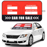 Jingmore for Sale Sign for Vehicle Windshield Sun Shade Quickly Sell Your Car or Truck Foldable Car Front Window Sunshade for Su