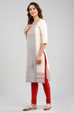 Aurelia Women'S Cotton Blend Regular Kurta (22Fea10962-500721_Natural_Xl)